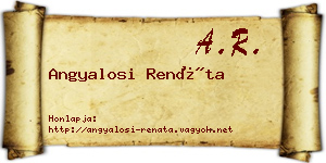 Angyalosi Renáta névjegykártya
