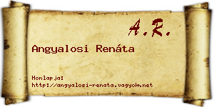 Angyalosi Renáta névjegykártya